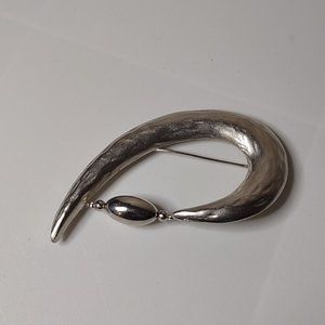 Large Silver Tone Brooch